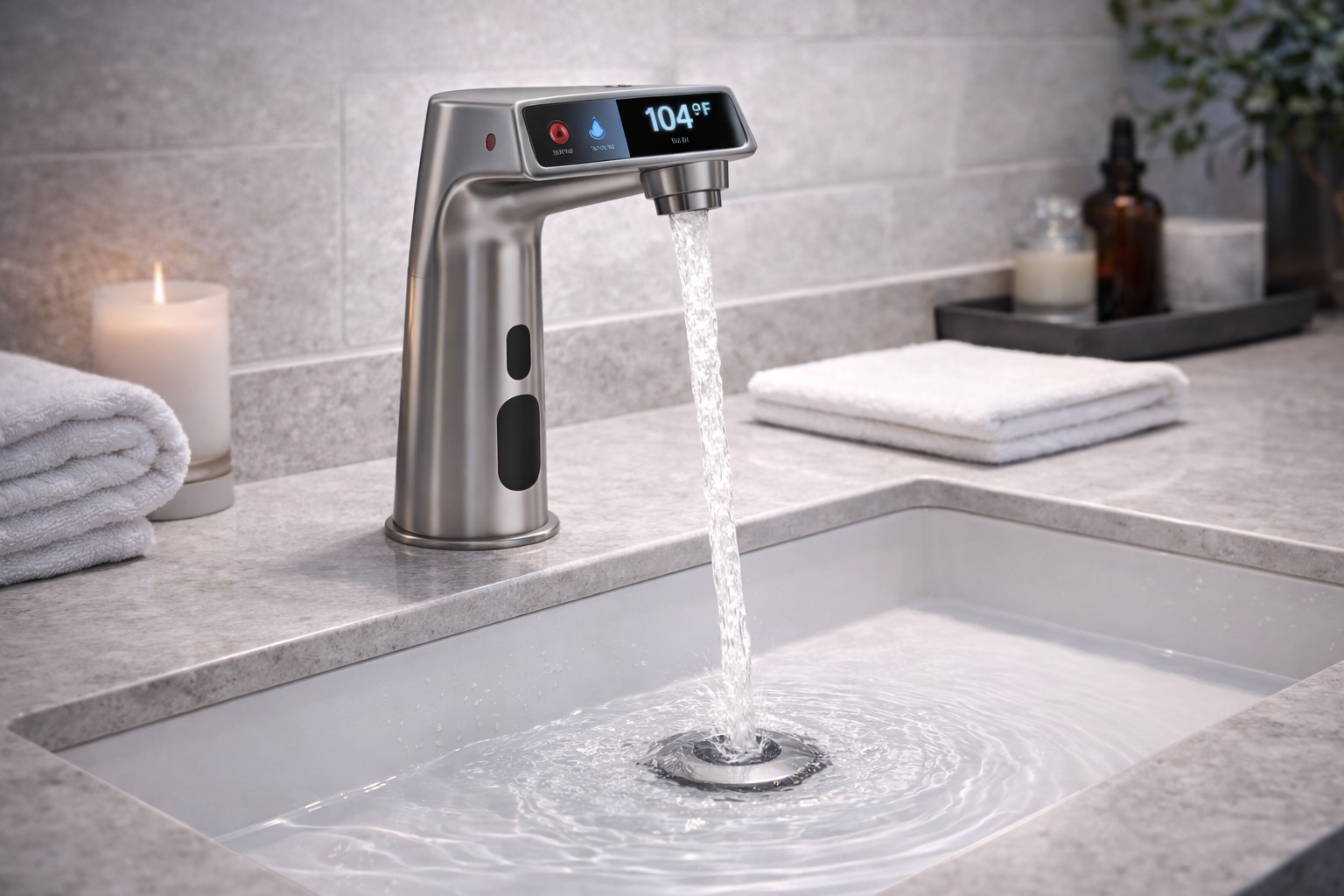 BathSelect all-in-one thermostatic automatic sensor faucet model B5125DC-B